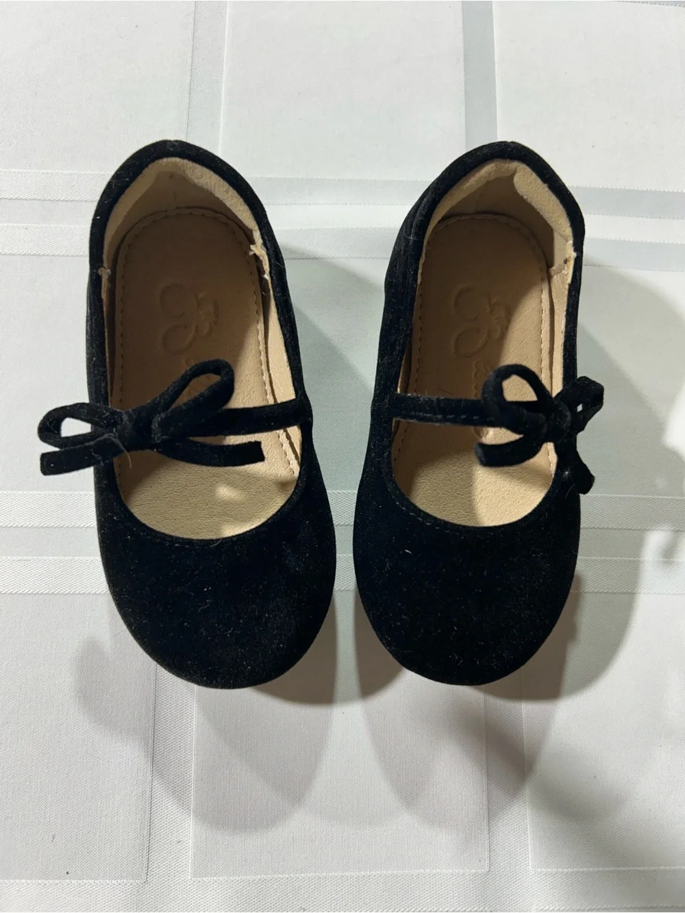 Jolie Black Velvet Bow Mary Jane Shoes for Baby